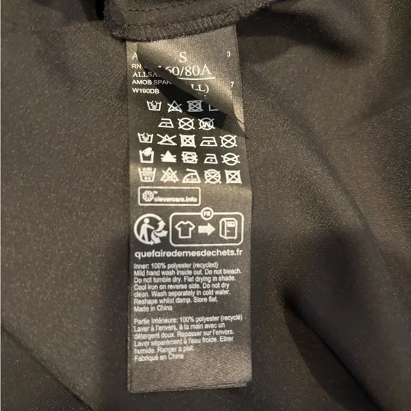 All Saints Amos 2-In-1 Satin Maxi Dress S . Navy sparkle blue - Picture 10 of 11